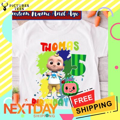 Personalized Name Age Cocomelon Birthday Boys Shirt