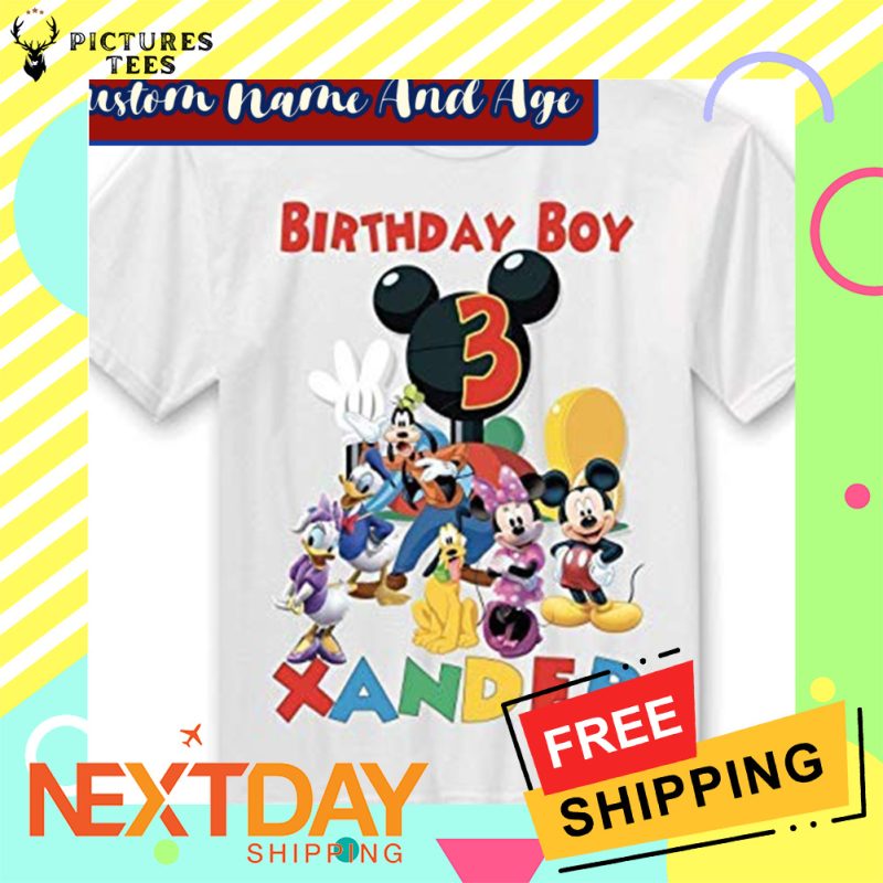 Personalized Mickey And Friend Disney Birthday Shirt