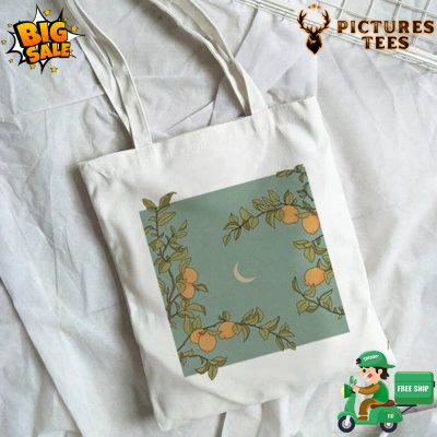 Cherry and moon tote bag