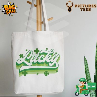 Retro Lucky St Patricks Day Tote Bag