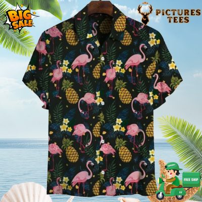 The Flamingo and Pineapple Hawaiian Shirt