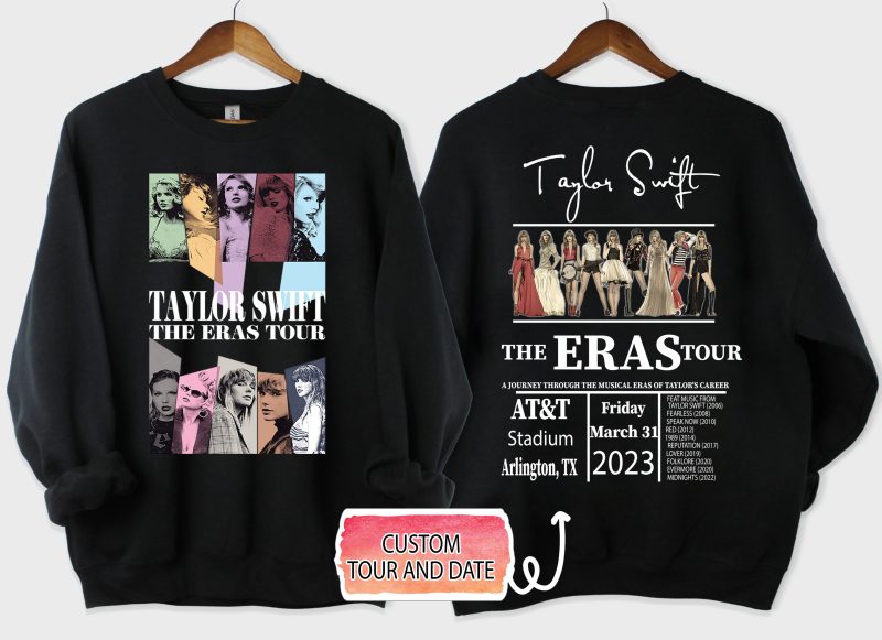 2 Sides Customize tour T-shirt Swift Merch - Eras Tour Arlington, TX