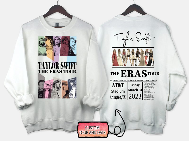 2 Sides Customize tour T-shirt Swift Merch - Eras Tour Arlington, TX