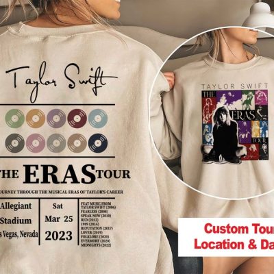 Custom Eras Sweatshirt, Eras Shirt, Add Tour Dates On Backside, Custom Eras Tour Shirt, Swiftie Shirt