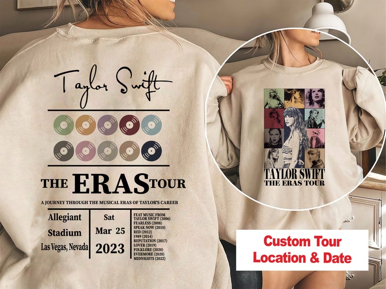 Custom Taylor Swift Eras Sweatshirt, Taylor Swift Eras Shirt, Taylor Swift Shirt, Meet Me At Midnights Shirt, Taylor Swift Eras Tour Shirt